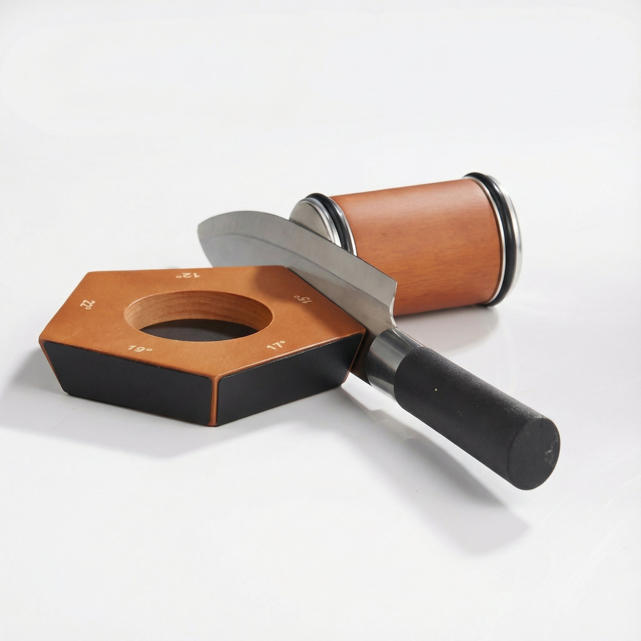 Rolling Knife Sharpener – Manual System with Magnetic Angle Guide