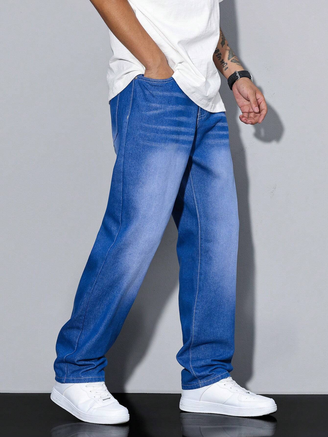 UrbanEase – Herrejeans Daan i ensfarvet – Tidløs allrounder