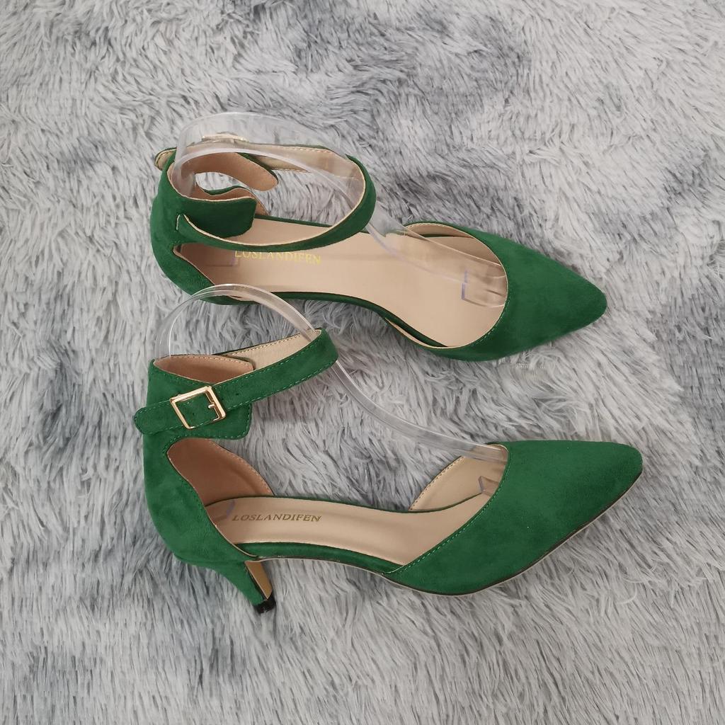 Zavando - Dünne Wildleder High-Heel Sandalen Pumps für Damen