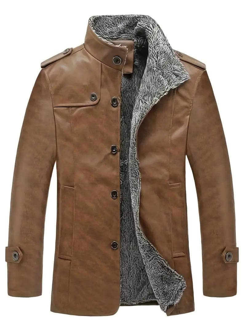 Warme PU-Fleecejacke für Männer - Dali