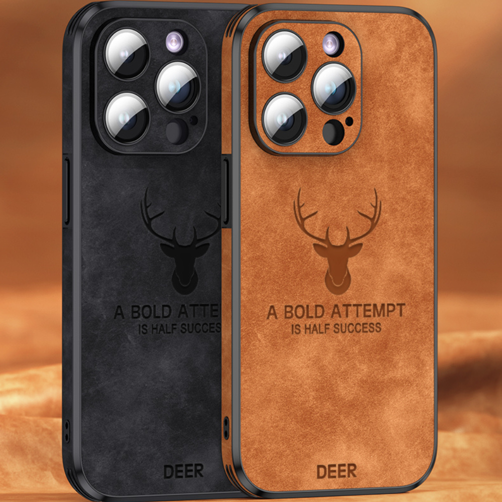 Deer – iPhone-Hülle Leder stoßfest & elegant – ideal für Alltag & Büro