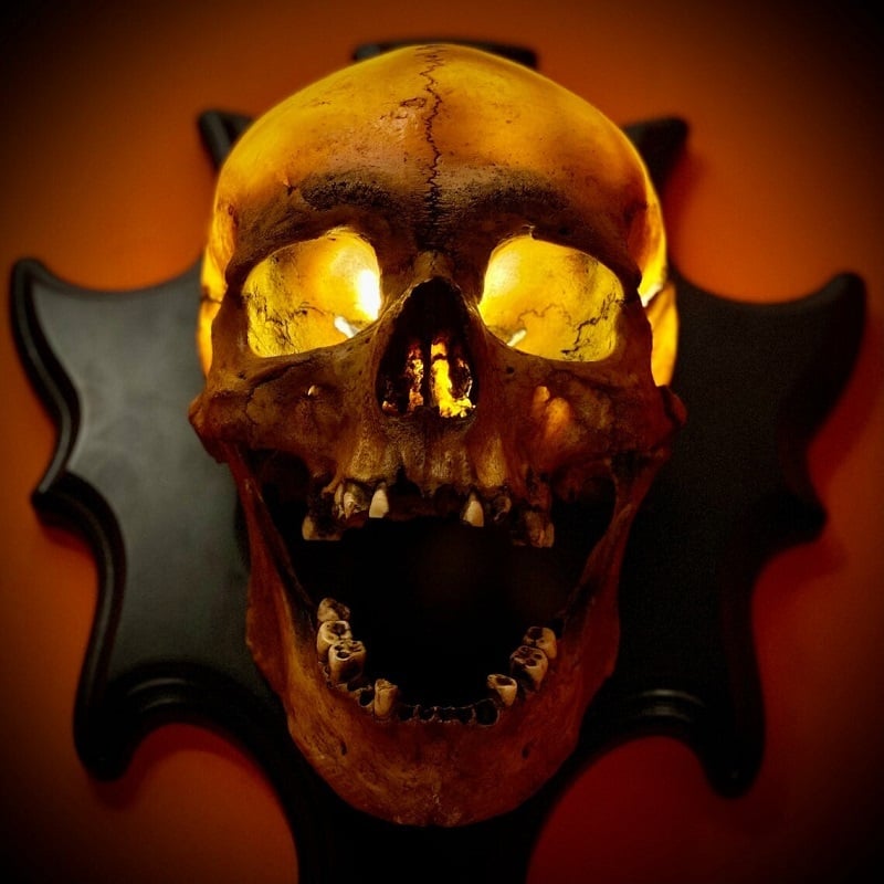 Totenkopf-Nachtlicht - LED-Nachtlicht | Stimmungsvolles Skelett-Design