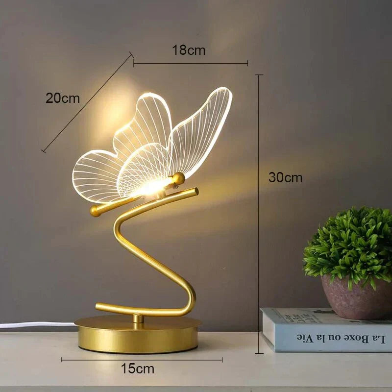 Luxury Butterfly LED Tischlampe - Moderne Ambientebeleuchtung