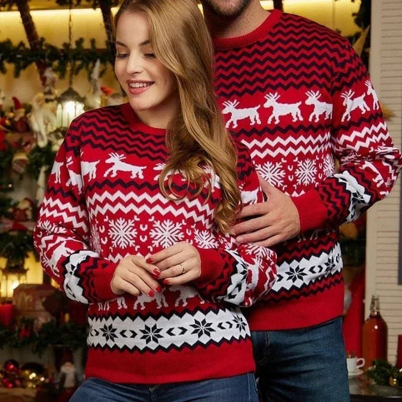Wolff – Weihnachtspullover mit festlichem Print – Unisex
