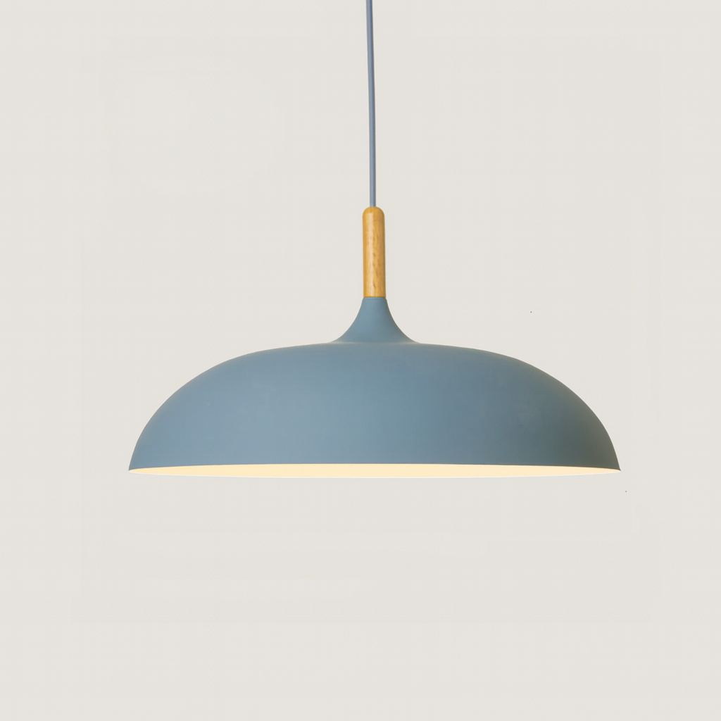 Nordylight – Pendelampe Pastel Metal & Træ – Justerbar Retro Design