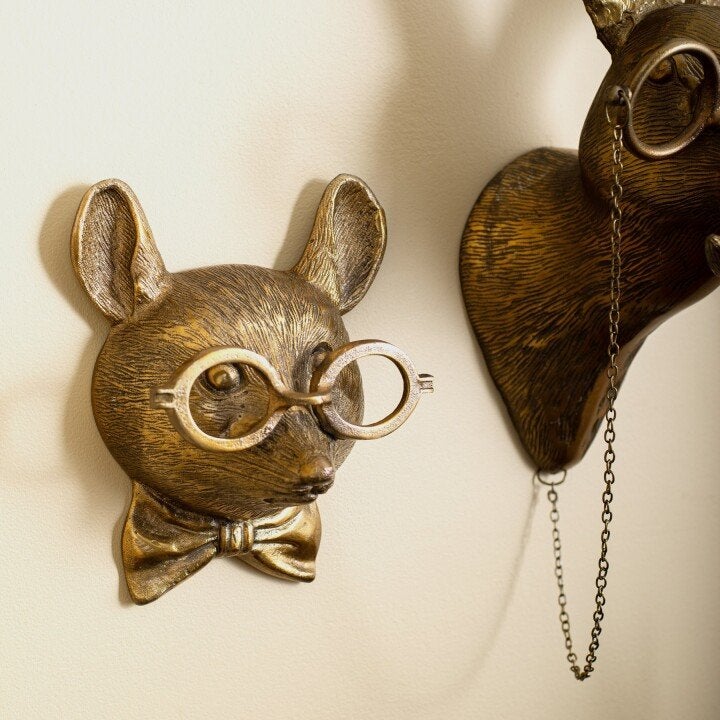 WallCritters – Verspielte Tierkopf-Wanddekoration – Handbemaltes Resin-Design