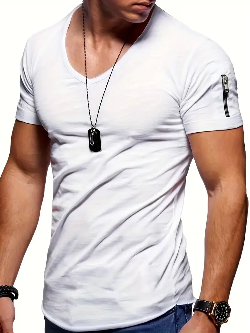 T-shirt homme avec col en V décontracté - Tove