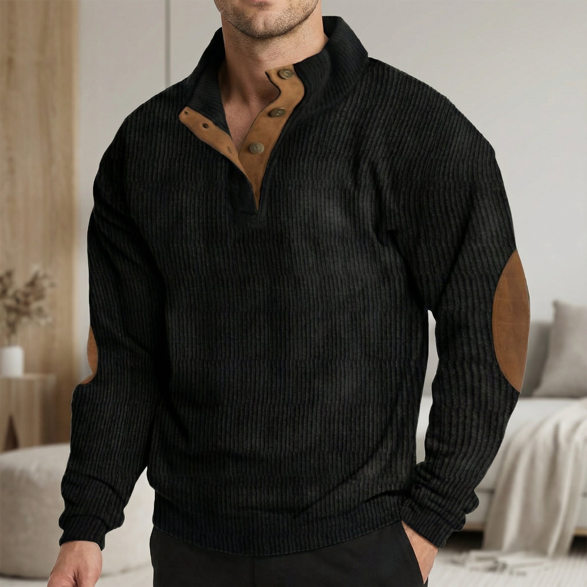 Herren Outdoor Pullover – Strukturierter Strick, Robustes Material & Bequemer Schnitt