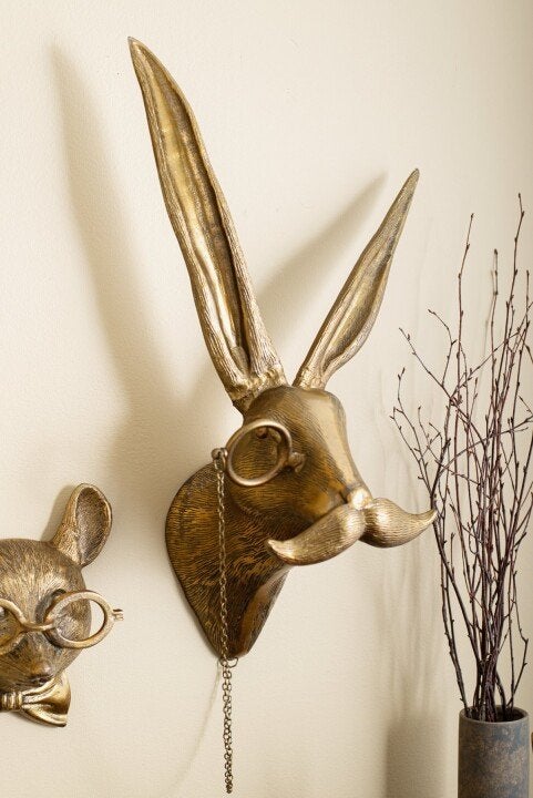 WallCritters – Verspielte Tierkopf-Wanddekoration – Handbemaltes Resin-Design