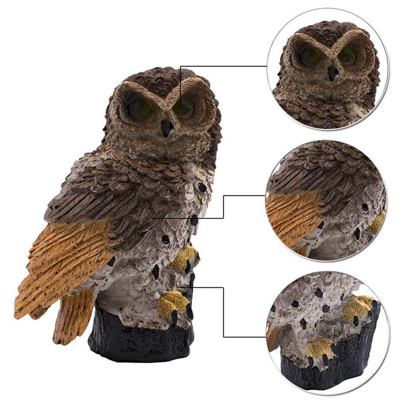 LumiOwl – Solardrevet ugle-have lampe udendørsbelysning 45 cm