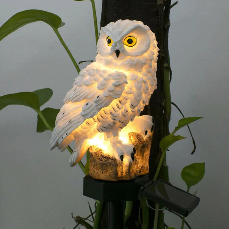LumiOwl – Solardrevet ugle-have lampe udendørsbelysning 45 cm
