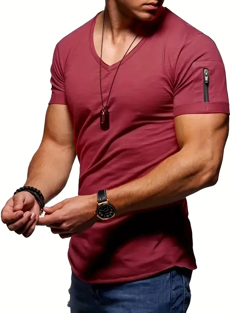 T-shirt homme avec col en V décontracté - Tove