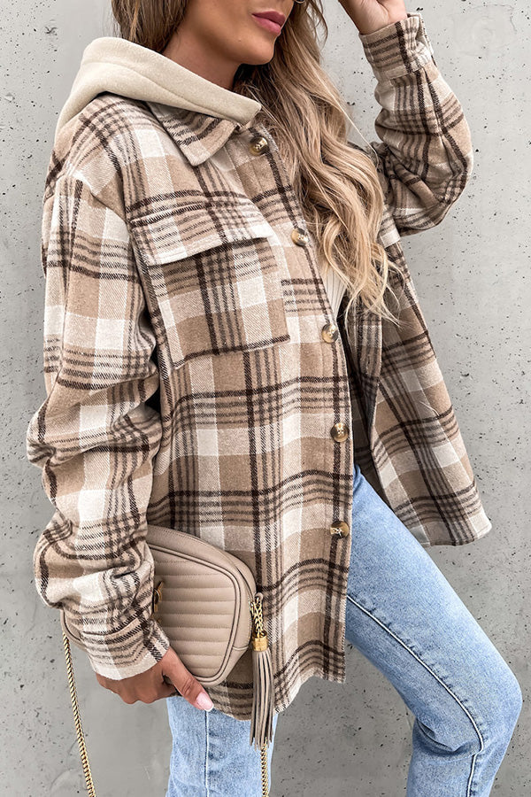 Wendolin Jacket | Schicke karierte Jacke mit Kapuze
