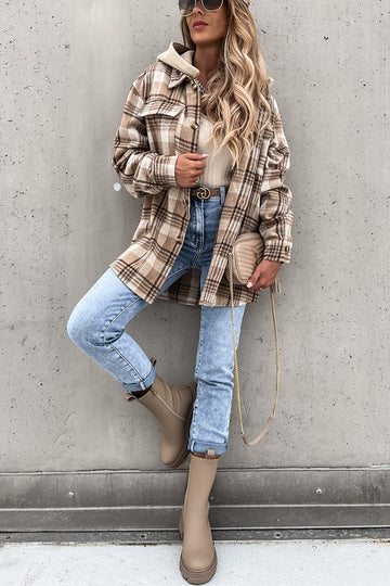 Wendolin Jacket | Schicke karierte Jacke mit Kapuze