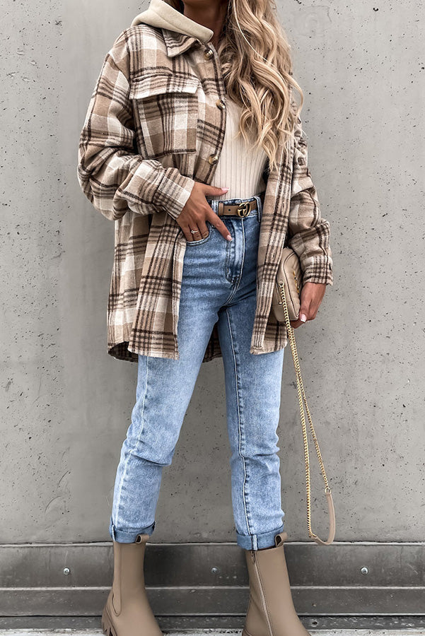 Wendolin Jacket | Schicke karierte Jacke mit Kapuze