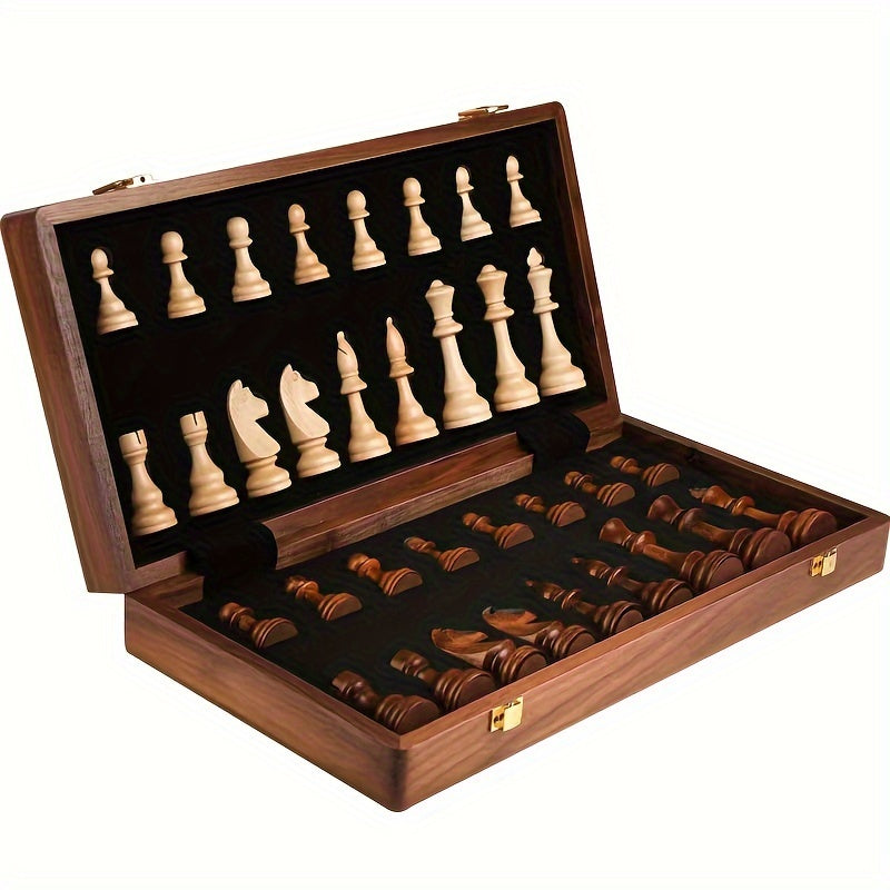 Regalis – Schachset aus Holz mit klappbarem Turnierbrett & Stauraum