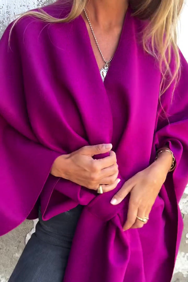 Waike Jacket - Lockere Cape-Jacke mit V-Ausschnitt für Frauen
