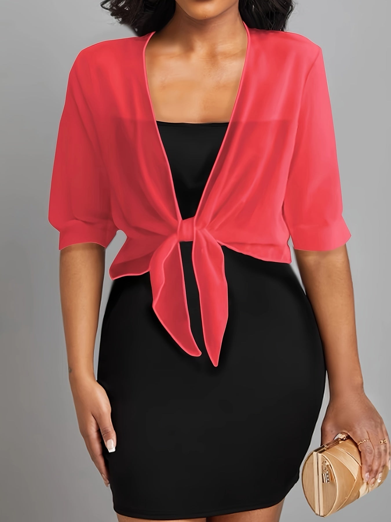 Weiße Bluse mit offener Front - Hilma