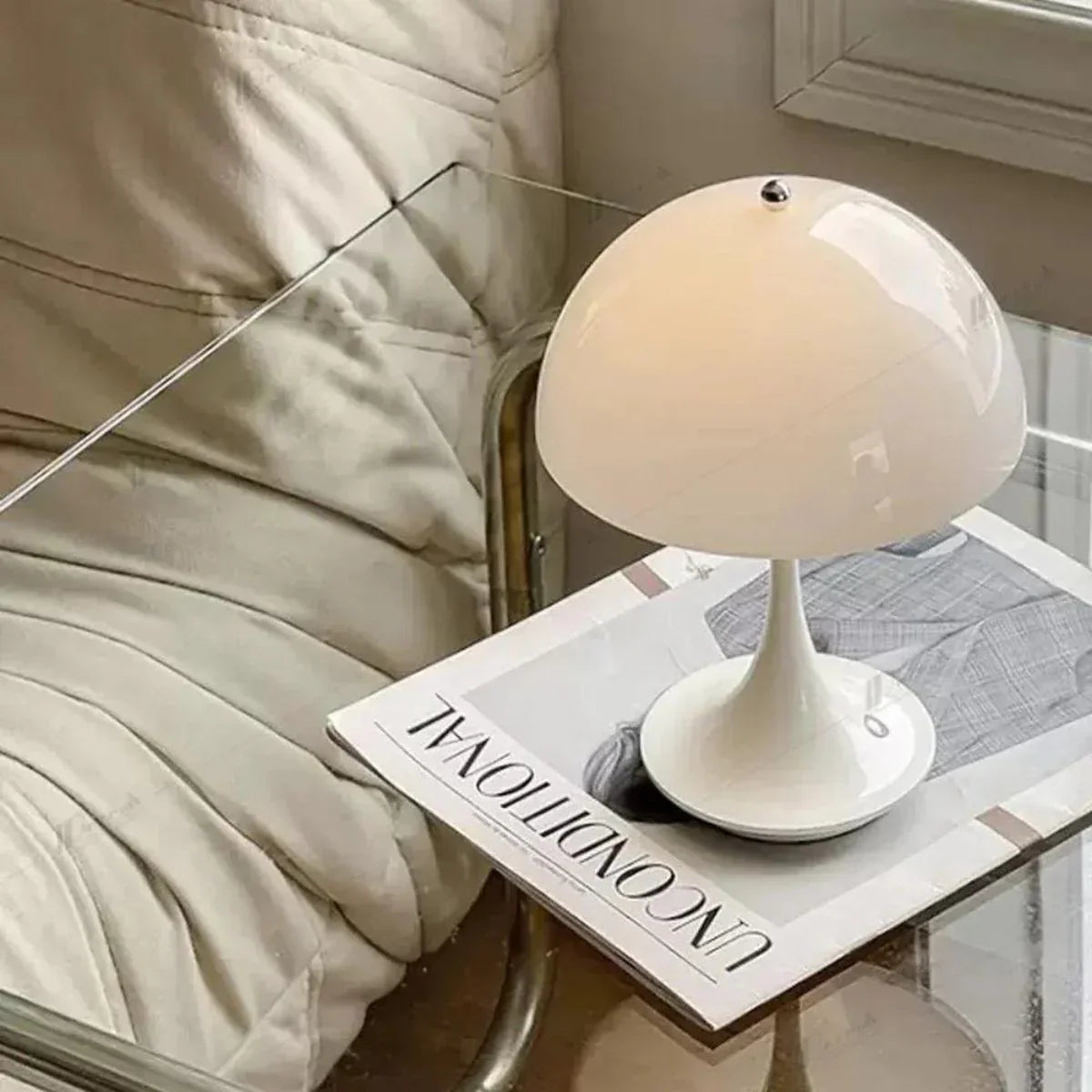 BloomGlow Dimmbare & kabellose Blumenknopf-Lampe - Atmosphärische wiederaufladbare LED