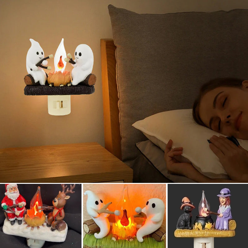 FlameGlow Simuleret Bål Lampe - Hjemsøgte Stemningsbelysning