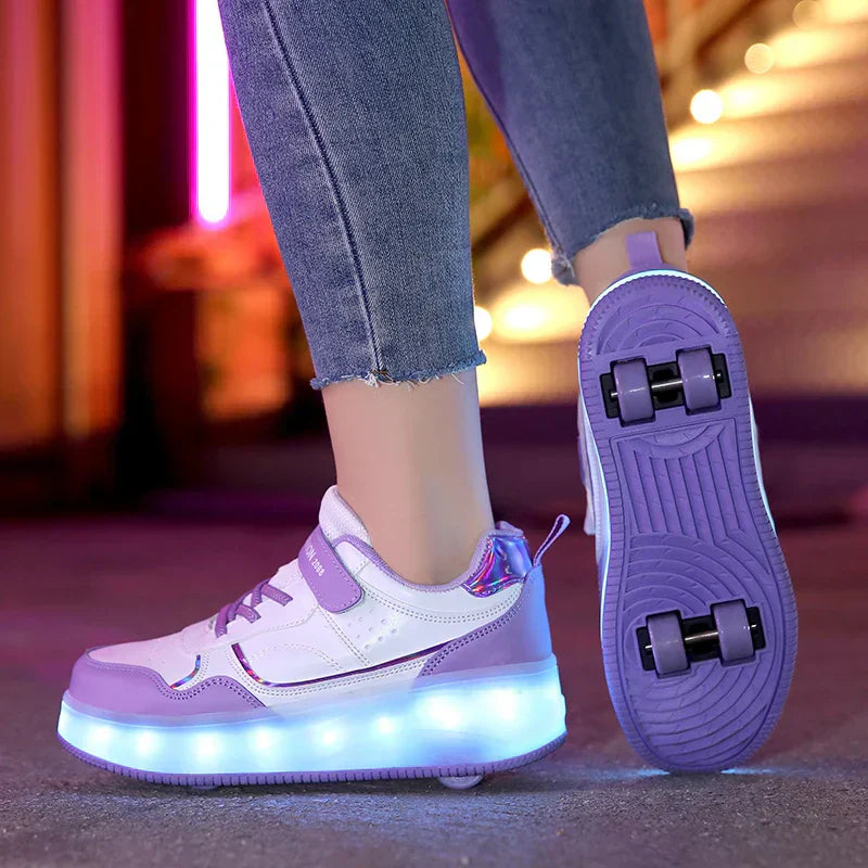 LED Rollschuhe Kinder – Verstellbare Rollen & Wiederaufladbare Beleuchtung für Spaß und Flexiblen Gebrauch