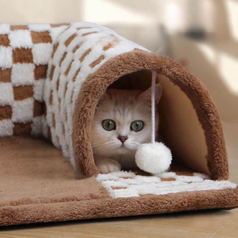 2-in-1 Katzentunnel-Bett - FurryFun
