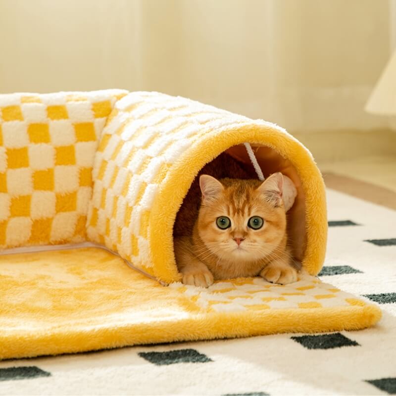 2-in-1 Katzentunnel-Bett - FurryFun