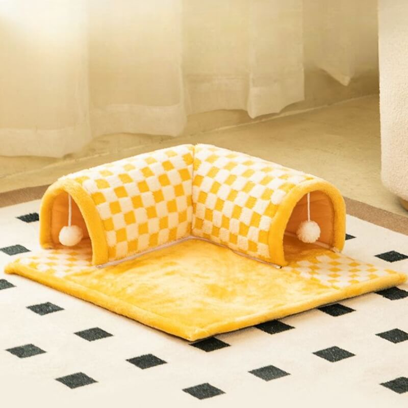 2-in-1 Katzentunnel-Bett - FurryFun