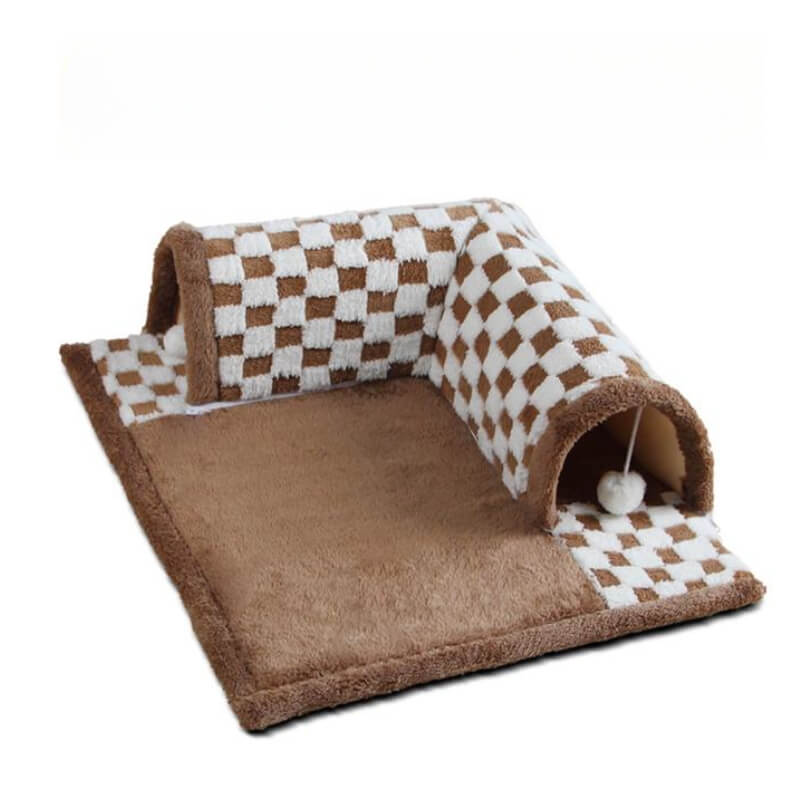 2-in-1 Katzentunnel-Bett - FurryFun