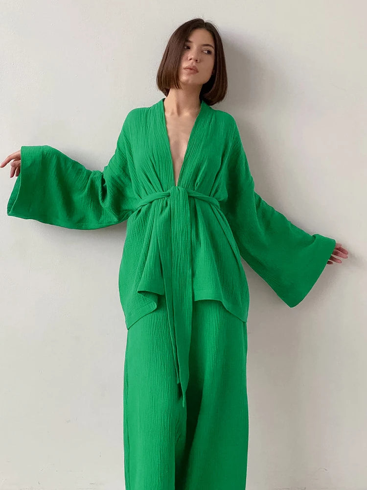 Elegantes bequemes Kimono-Set für Frauen - Haliya