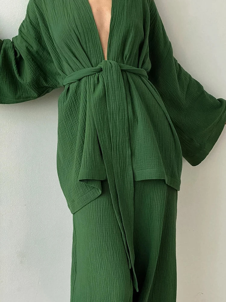 Elegantes bequemes Kimono-Set für Frauen - Haliya