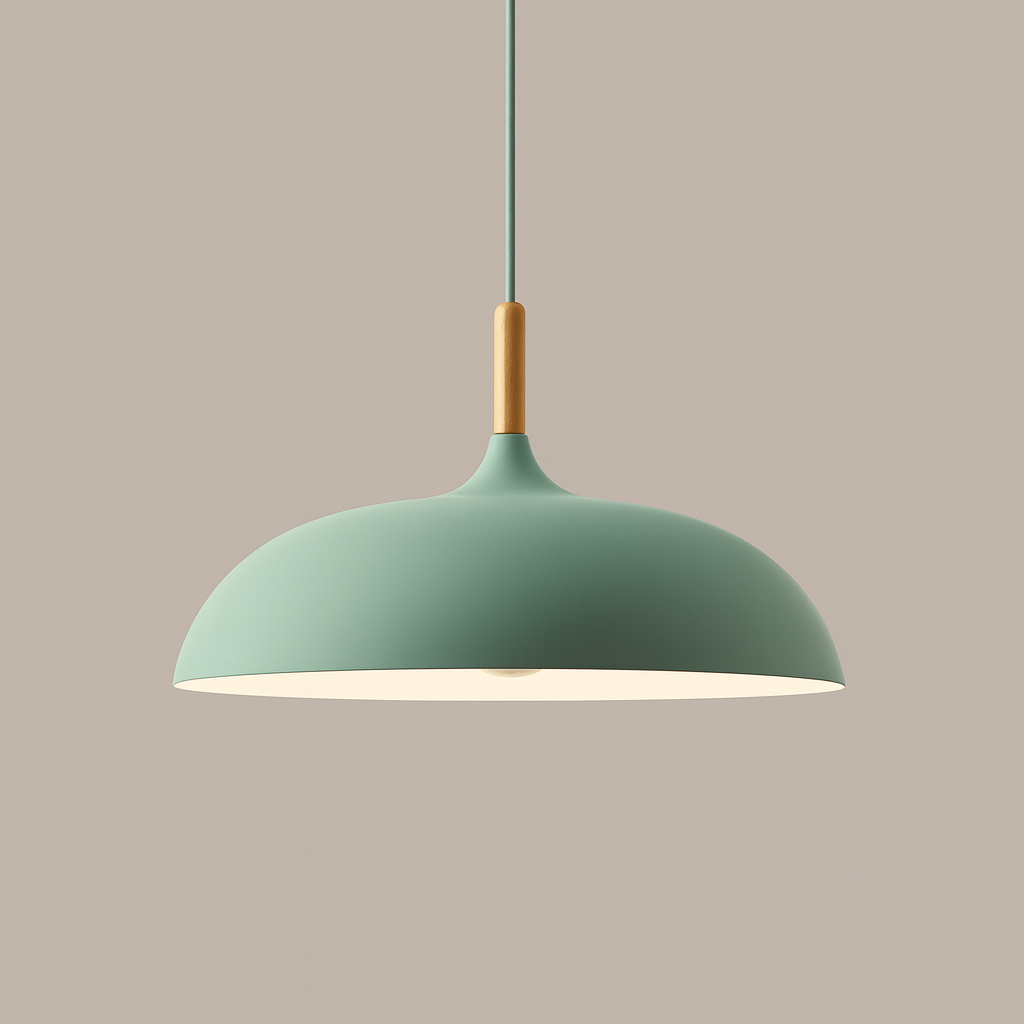 Nordylight – Pendelampe Pastel Metal & Træ – Justerbar Retro Design
