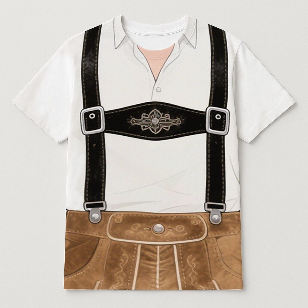 WiesnLook – Herren-T-Shirt mit Lederhosen-Grafik – Oktoberfest Style