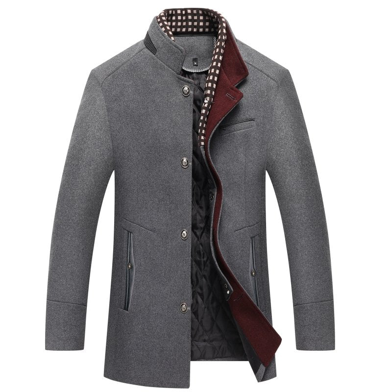Armond | Manteau d'hiver en laine avec col amovible
