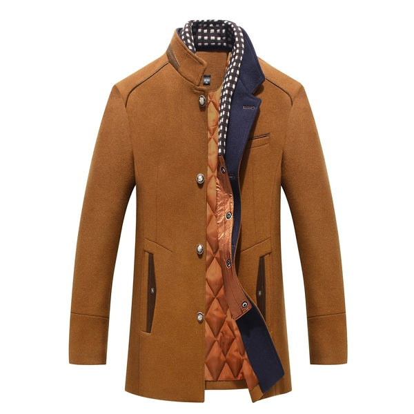 Armond | Manteau d'hiver en laine avec col amovible