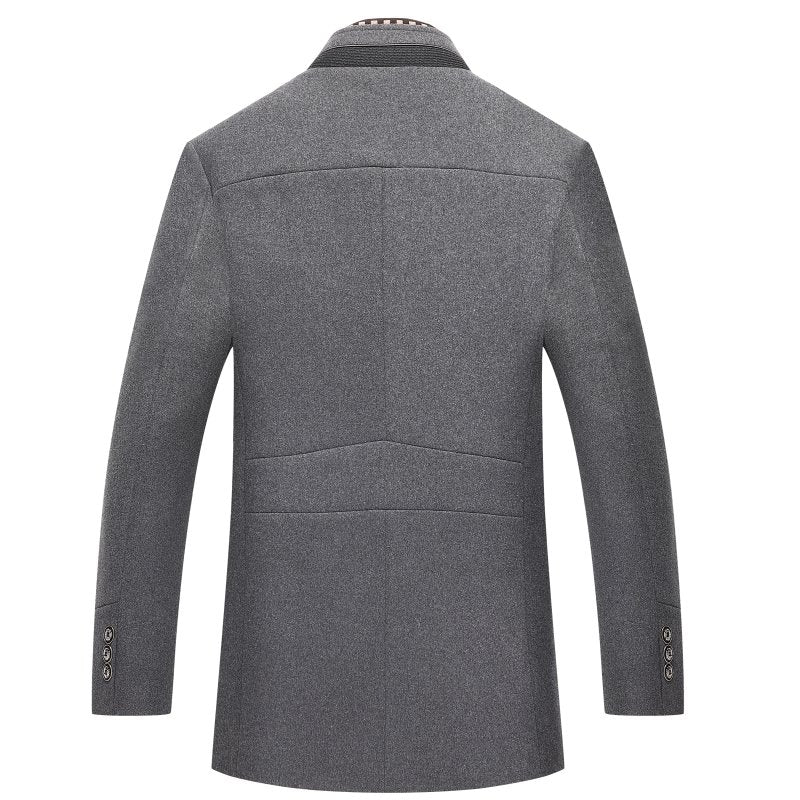 Armond | Manteau d'hiver en laine avec col amovible