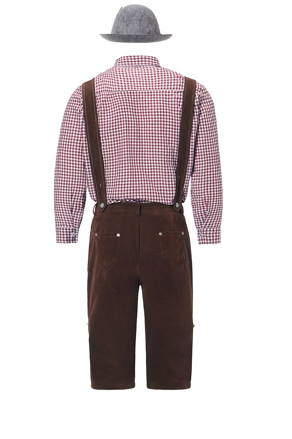 Bergfest – Herrenkostüm mit Hemd, Hosenträgern & Trachtenhut – Oktoberfest Look