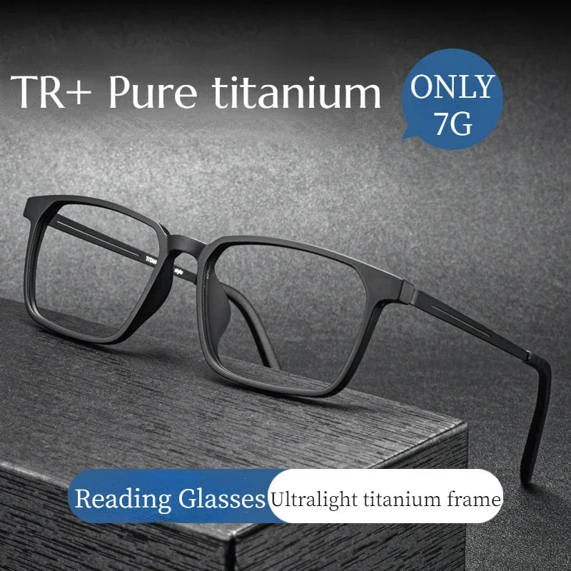 Elegante Titan-Lesebrille - Reduziert Augenermüdung und blaues Licht