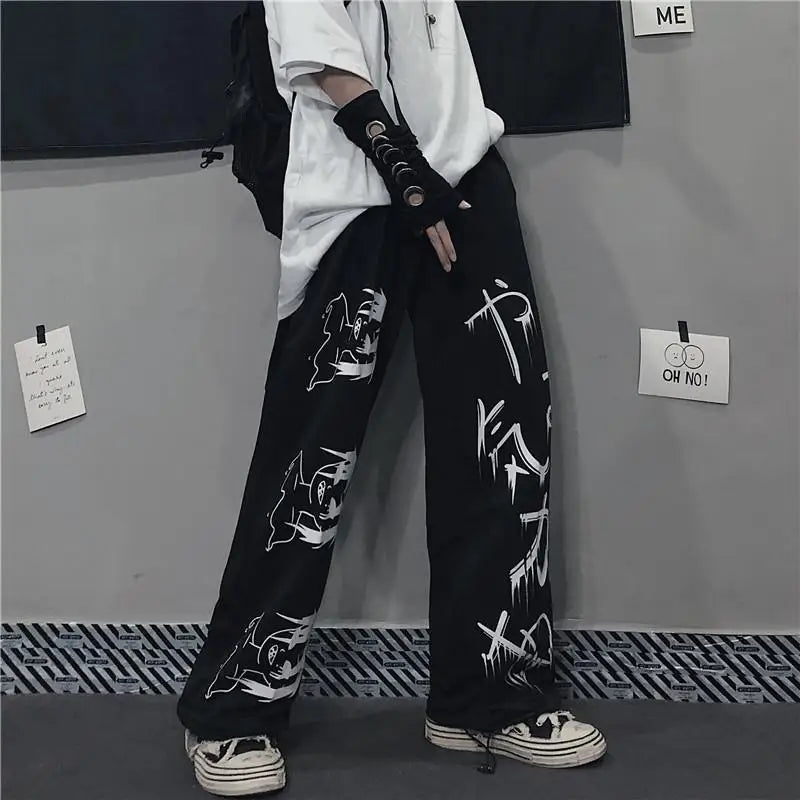 Anime streetwear baggy sweatpants | Komfort og stil til daglig brug