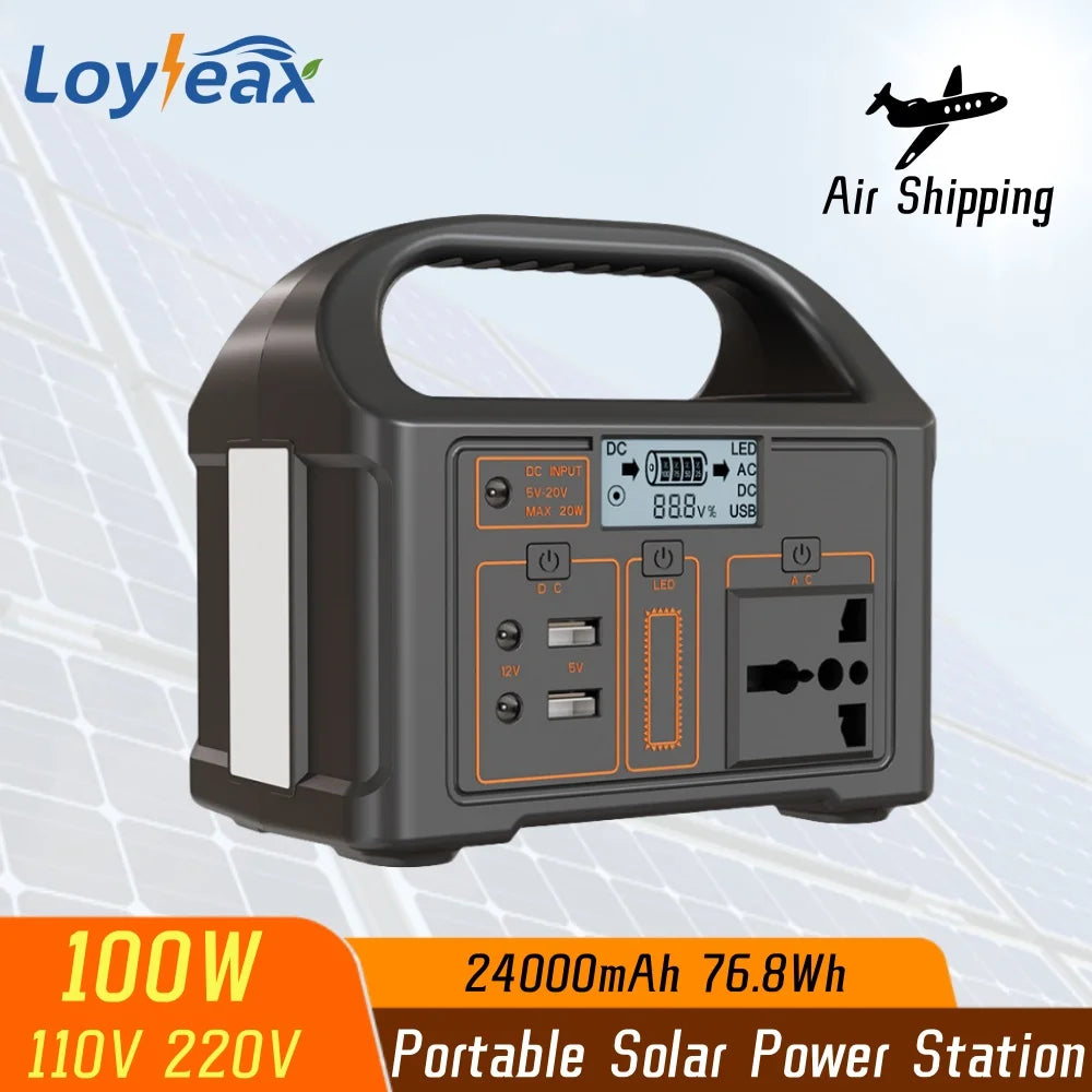 Voltaro – Tragbare Solar Power Station 100W | 24000mAh für Camping & Notfälle