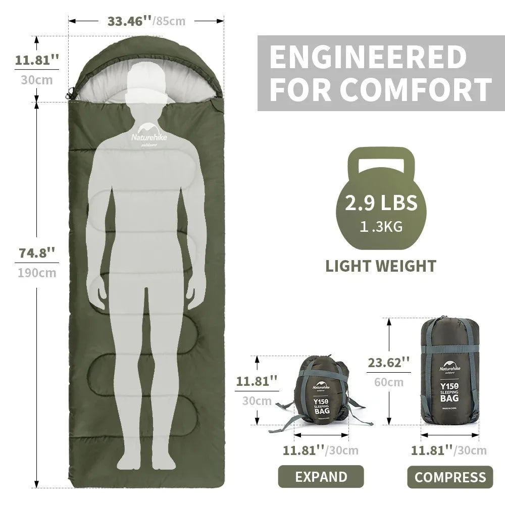 Naturehike Ultraleicht-Schlafsack 4 Jahreszeiten - Kompakt und warm
