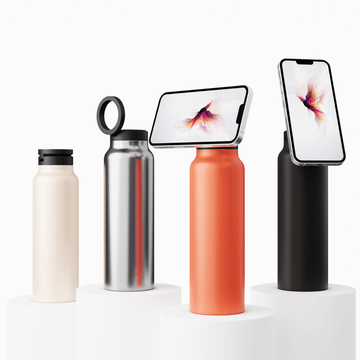 HydroMag Pro – Edelstahl-Trinkflasche mit MagSafe-Handyhalterung