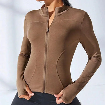 Yoga Slimfit Damenjacke mit Reißverschluss - Stil und Komfort für jedes Training