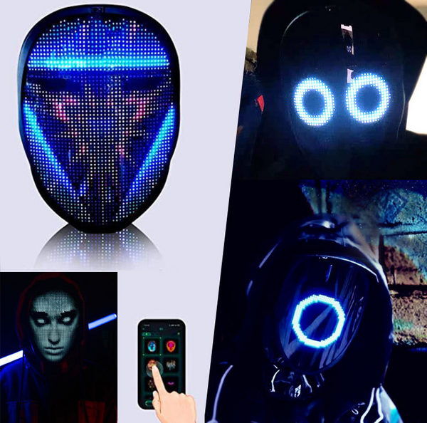 Ansigtsforandrende LED-maske - App-styret & genopladelig