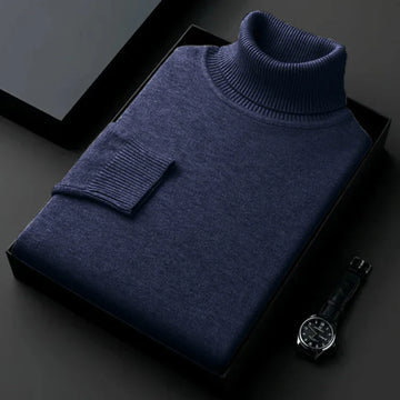 Slim fit rullekravepullover | Antipilling-stil til mænd