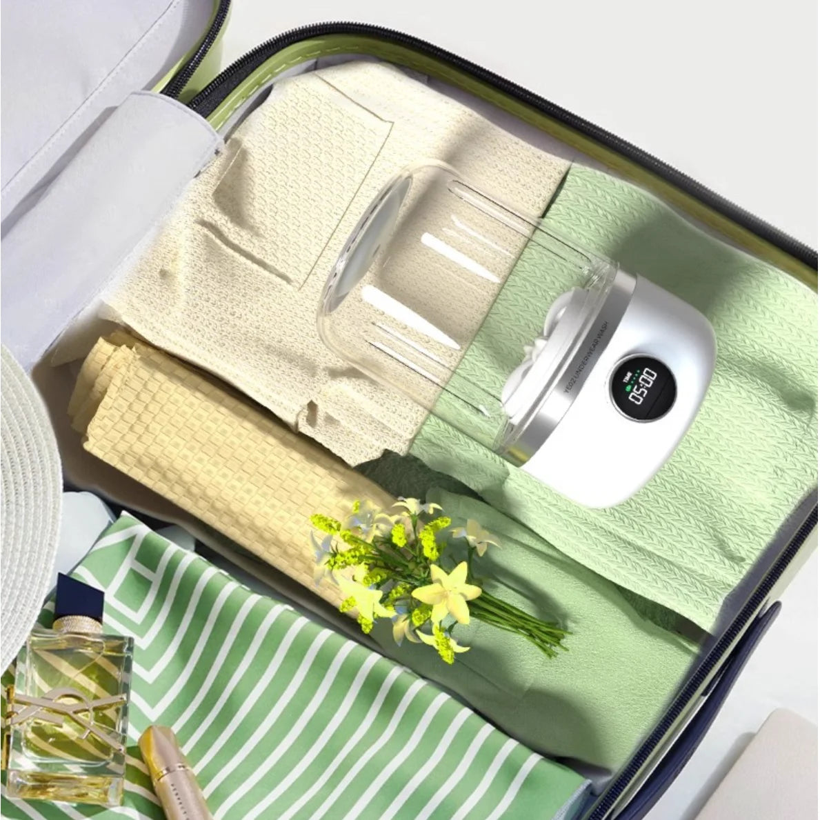 Cleanova – Tragbare Mini-Waschmaschine mit USB | Für Reisen & Zuhause