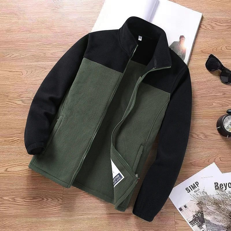Giacca da uomo in pile casuale e alla moda | Leggera e calda