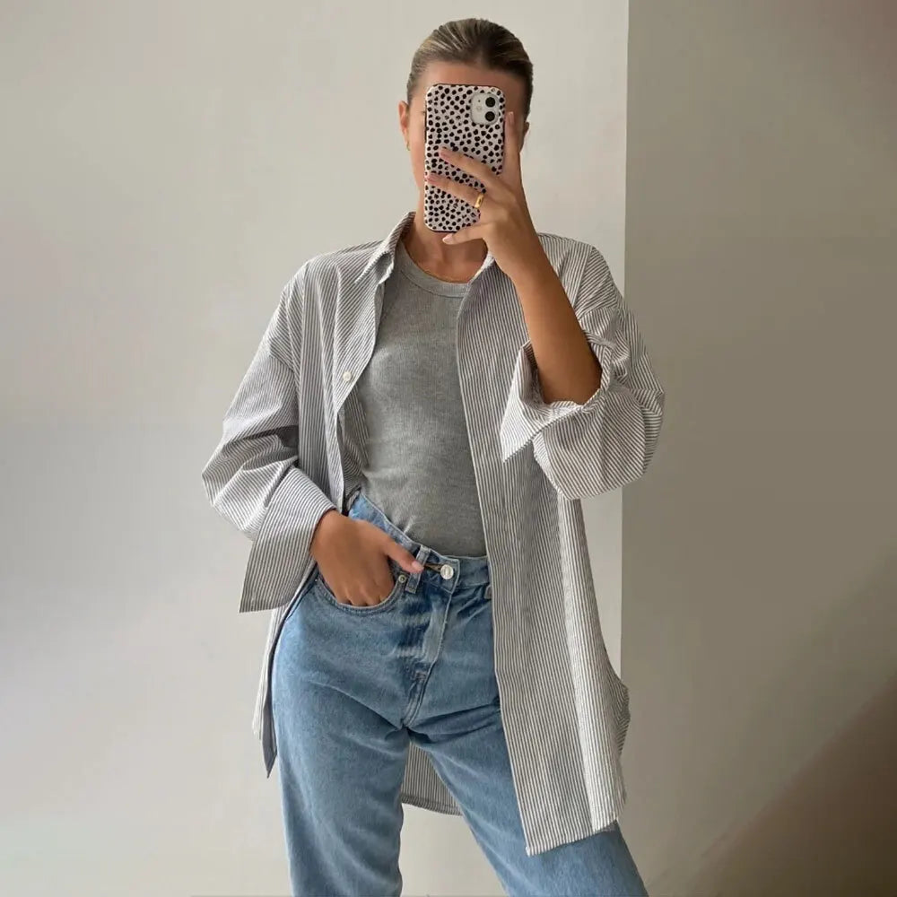Luxe Gestreifter Damen Cardigan | Stilvolle und Bequeme Kleidung