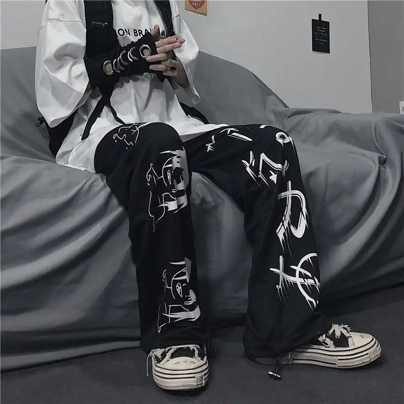 Anime streetwear baggy sweatpants | Komfort og stil til daglig brug