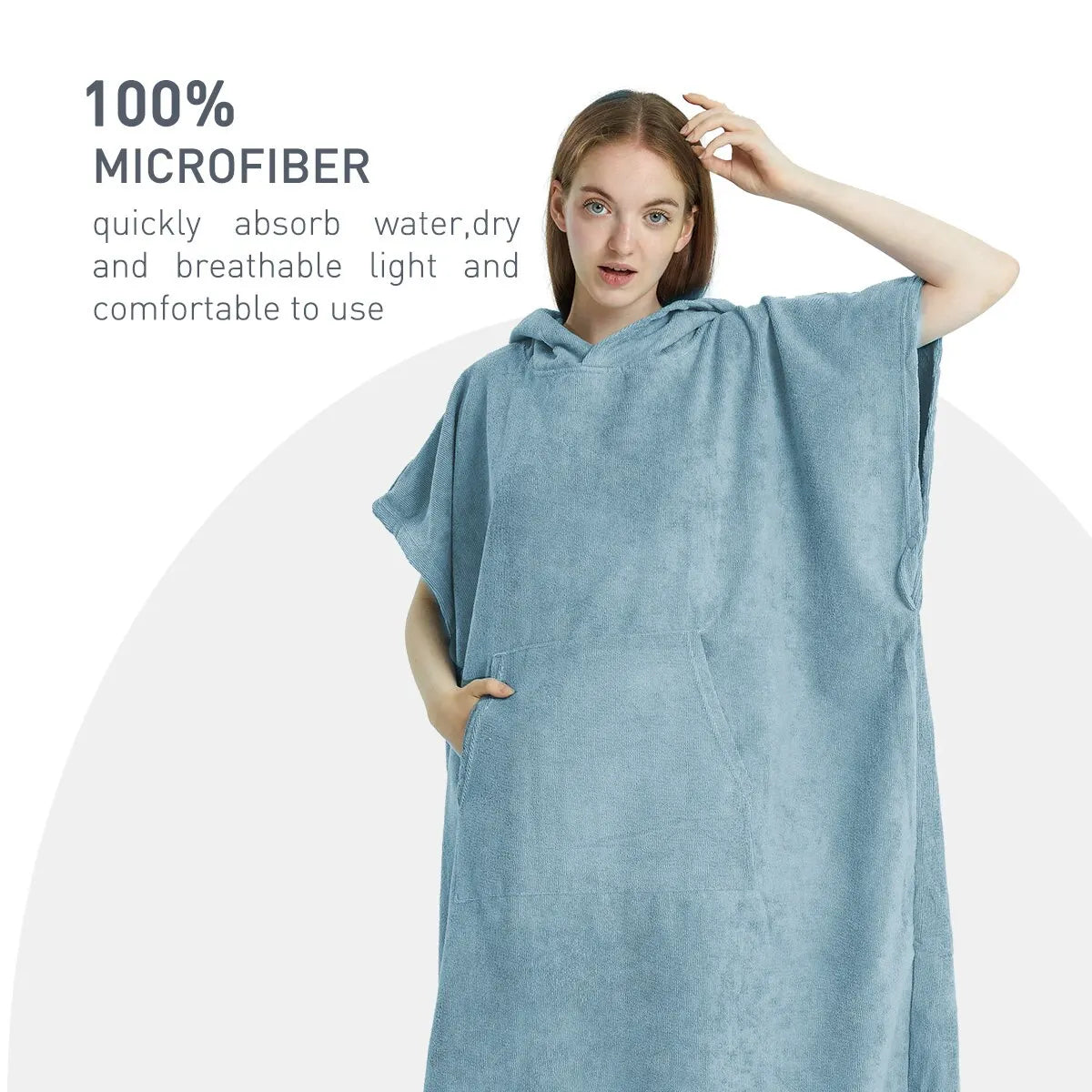 Schnell trocknendes Poncho-Handtuch - warm, leicht und saugfähig